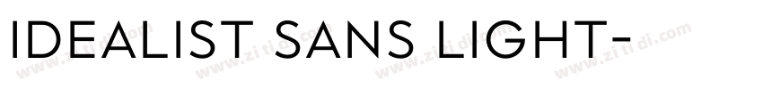 Idealist Sans Light字体转换